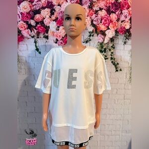 GUESS White Mesh Hem Kids Tee✨🎀